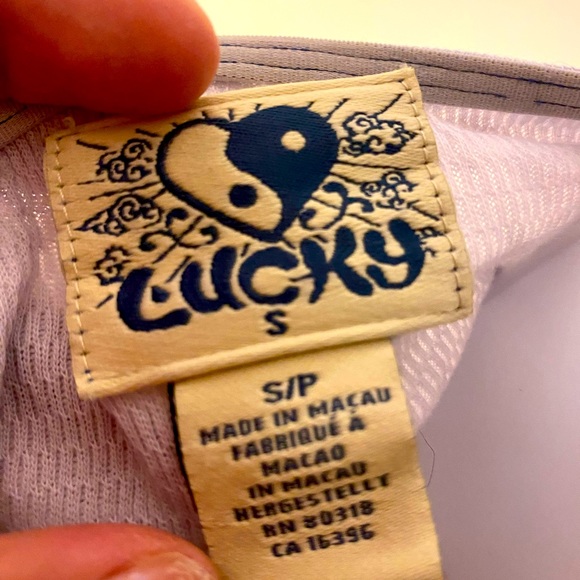 Vintage LUCKY Brand Womens Small Blue Geisha Girl Woven Cotton Shirt - Picture 2 of 6